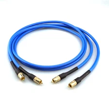 Pair OCC Copper Wire Gold Plated Plug HiFi Audio Signal Interconnect RCA Cable