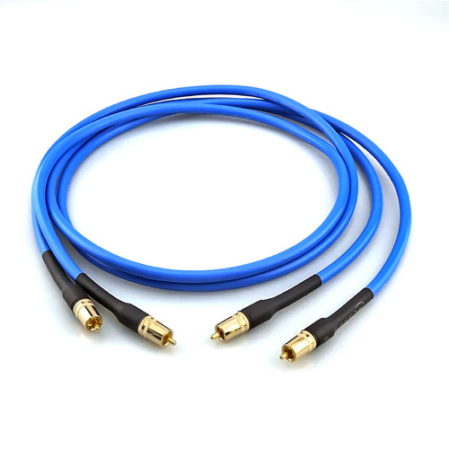 Paar OCC Kupfer Cinch Kabel vergoldet Stecker Hi-End Audio Signal Verbindungskabel - Bild 1 von 6