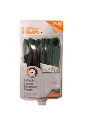 HDX Green 6 ft. x 12 ft. Extension Cords (3-Pack)