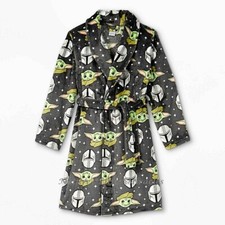 Baby Yoda Robe Size 4 6 7 8 Boys Bathrobe Pajamas Cover Up Star Wars Mandalorian