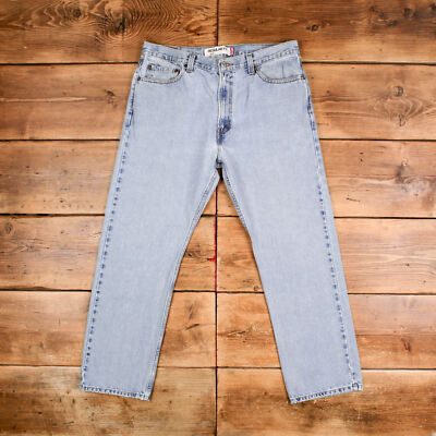 Vintage Levis 505 Jeans 36 x 30 Stonewash Straight Blue Red Tab Denim