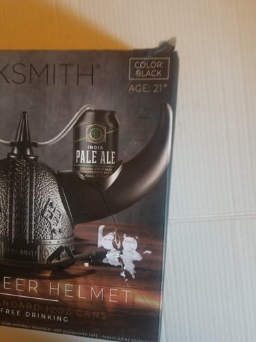 CASCO DE CERVEZA VIKINGA BLKSMITH NEGRO NUEVO - Imagen 2 de 3