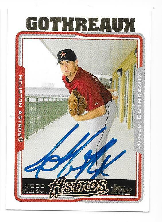 JARED GOTHREAUX 2005 TOPPS AUTOGRAPHED SIGNED # UH307 HOUSTON
