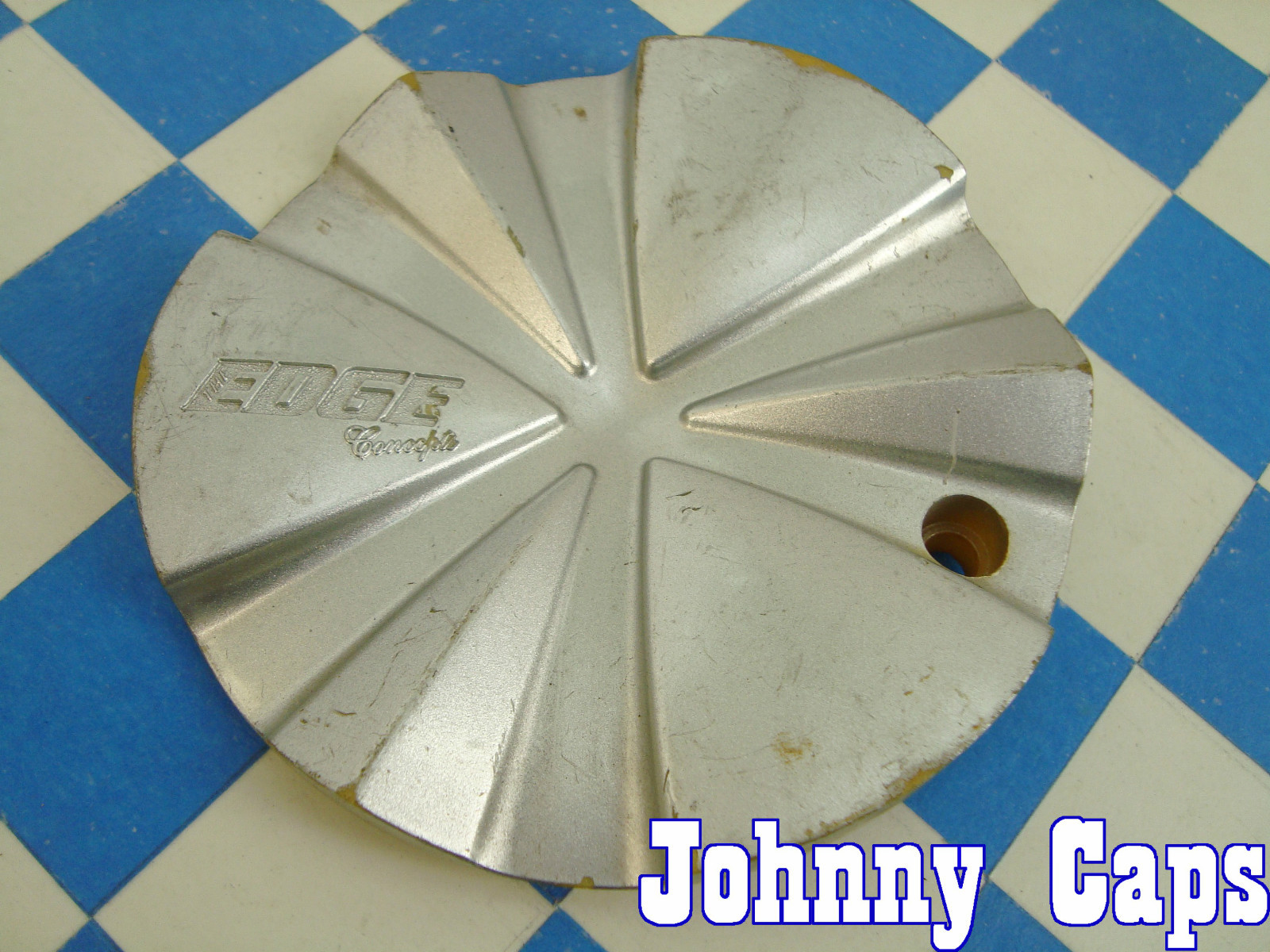 Edge Concepts Wheels Silver Center Caps #Y2K FWD Custom Wheel Center Cap.(1)