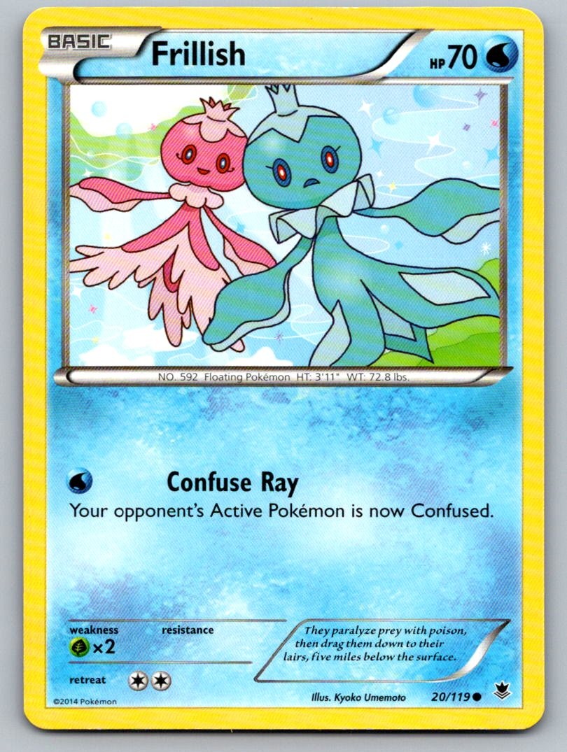 Frillish 20/119 Common Phantom Forces Pokemon Lightly Played