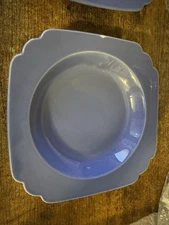 Vintage Fiesta Ware Homer Laughlin Original Blue Color Plate 8" Give away w/chip