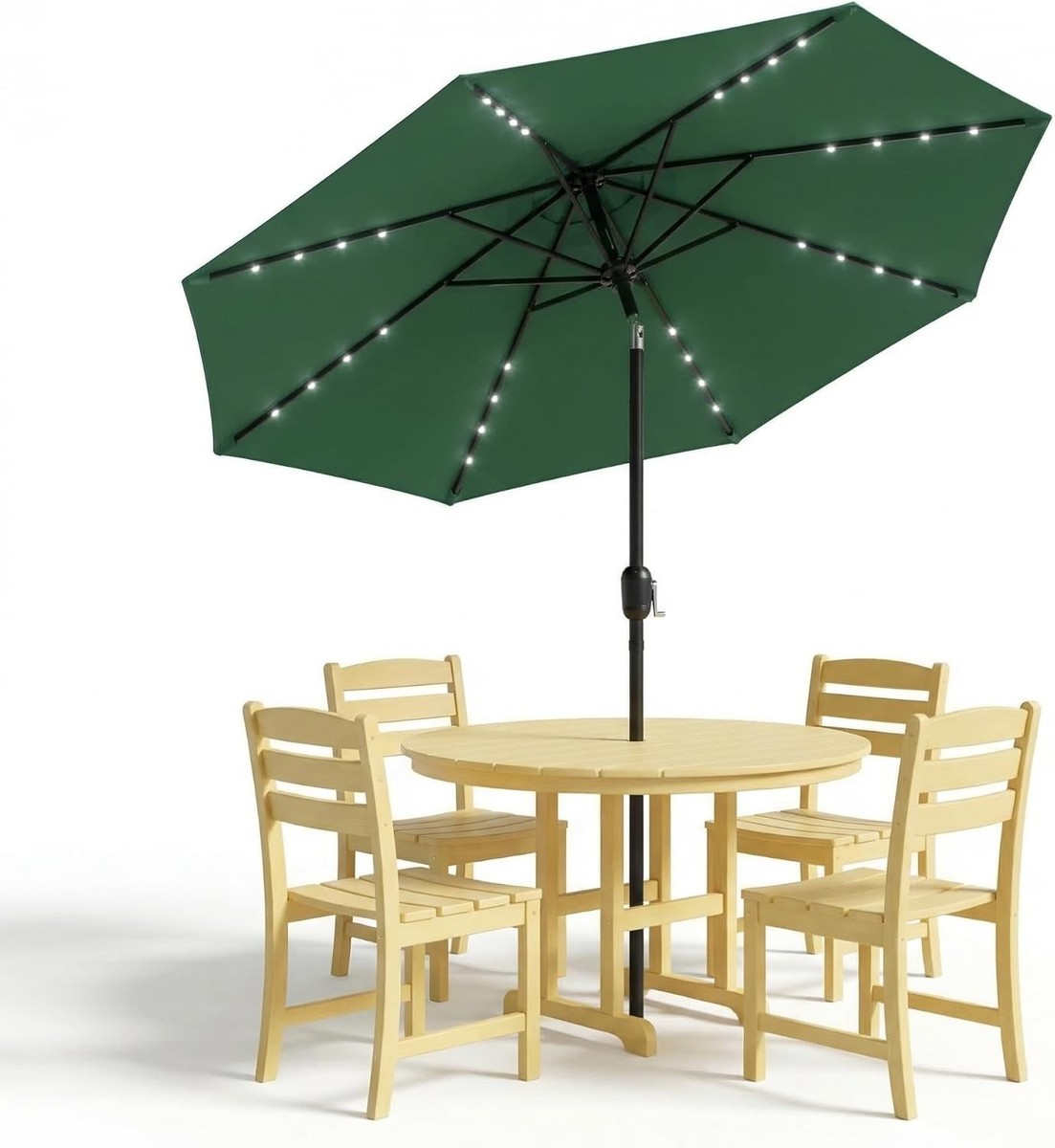 9 foot patio umbrella with solar lights Backyard Expressions 9ft 32 LED Protect your family from the harsh rays of the sun 9 Foot Solar Powered Patio