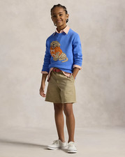 Polo Ralph Lauren Boys Blue Dog-Intarsia Cotton Sweater Size L(14-16) NWT