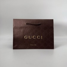 AUTHENTIC GUCCI Firenze 1921 Brown Paper Shopping Sm 9x6.5x4.25 Luxury Gift Bag
