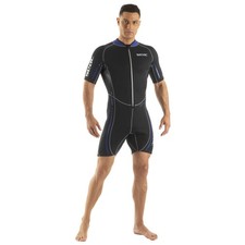 SEAC M.Corto Trendy Man 2.5mm Neoprene Shorty Wetsuit with Front Zip for Water
