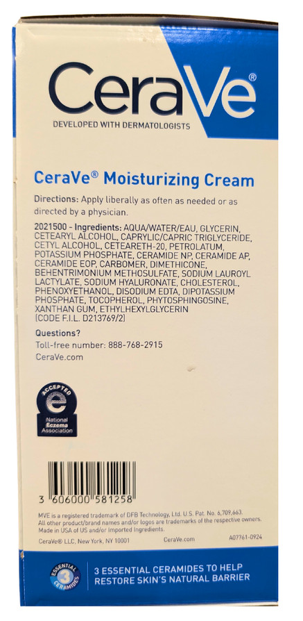 Cerave Moisturizing Cream Multipack 16 Oz Pump + 16 Oz Refill 2