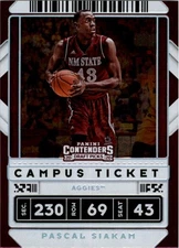 2020-21 Panini Contenders Draft Picks Campus Ticket #17 Pascal Siakam - BSK