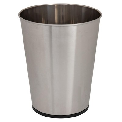 Stainless Steel Small Wastebasket Round Open Top Trash Can 5 Liter