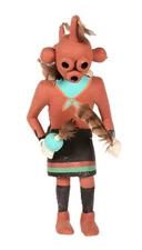 Hopi Kachina 2 Piggyback Kooyemsi or Mudhead Dolls ca 1960-1970