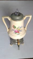 Vintage Royal Rochester Porcelain Coffee Percolator Stepped