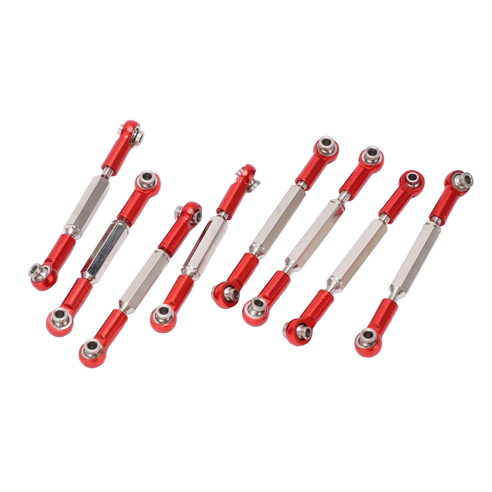 8Pcs Steering Linkage Servo Link Pull Rod For WPL C14 C24 B14 MN D90|.
