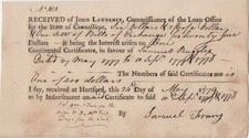 1778, Bill of Exchange, Rev. War. Patriot Samuel Frary, died in service signed