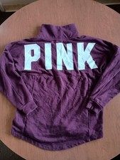 Victoria's Secret Pink Women's Purple Turtleneck 1/2 Zip Sweatshirt Size XS