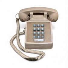 Vintage Touch Tone Desk Telephone, Ivory, Western Electric 2500DM WORKS