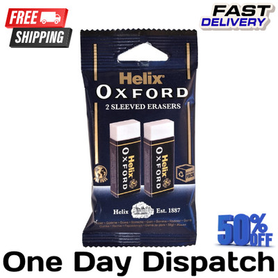 Helix Oxford Doppelpack Radiergummis, Oxford Blue, Large UK