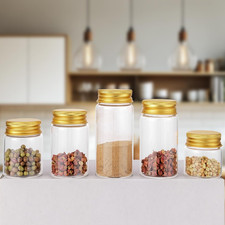 15Pcs 40ml Small Glass Bottles, Clear Vials with Aluminum Screw Caps, Sealed ...