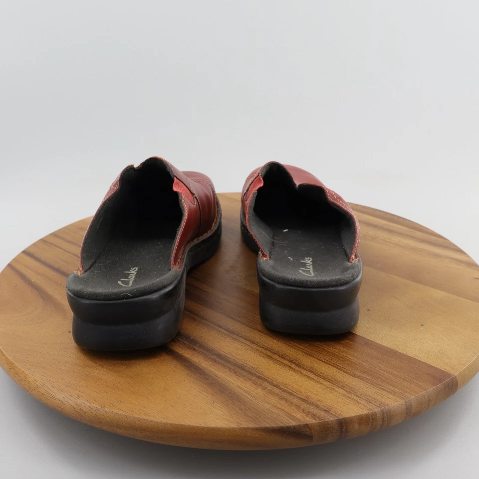 Clarks туфли мулы сабо ремесленник красный кожаный размер 9 М - Изображение 4 из 4