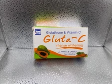 Gluta C Intense Wht-Face & Body Soap with papaya /carrot enzymes 120g, Pack of 1