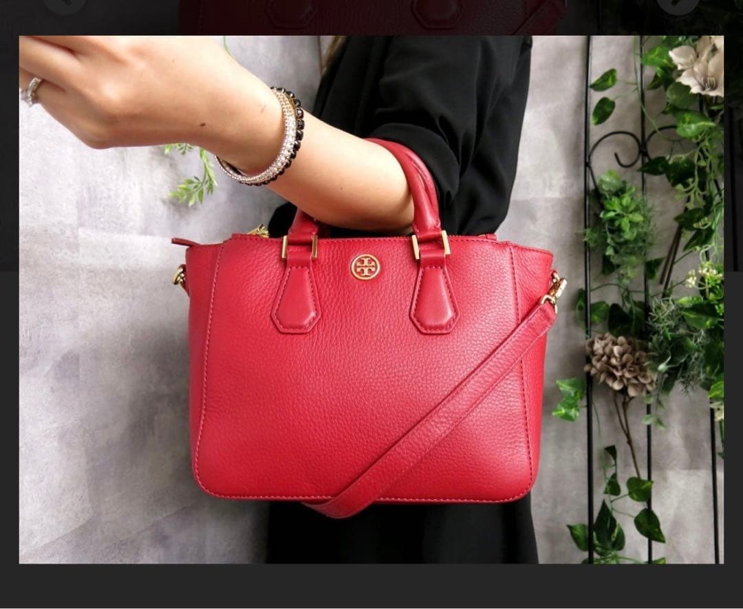 Tory Burch Saffiano Leather Shoulder Bag 2-way Black Zip Women's From Japan thumbnail 22