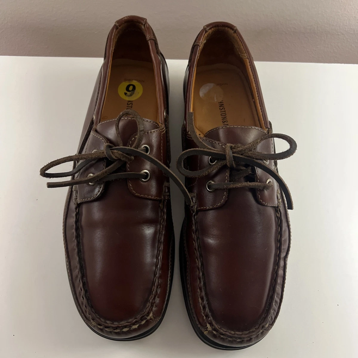 Johnston & Murphy Bower Mens Size 8.5 Shoes Black Leather Slip On  Boat Shoes Amazon.com | Johnston & Murphy Men Beck Venetian Black Full  main image 2