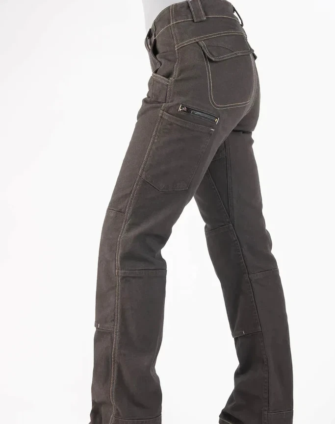 Dovetail Workwear Women's Day Construct Dark Brown Canvas Work Pants 12/32 NWT!