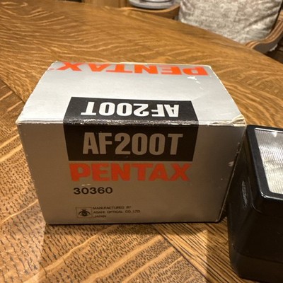 Pentax AF200T Shoe Mount Flash. Manufactured by Asahi Optical Co. Ltd. in Japan