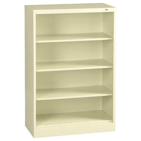 Tennsco Bc18-52-Putty 4-Shelf Bookcase, All Welded Steel 55"X36" Champagne/Putty