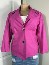 Rafaella Studio Womens Blazer sz M Pink Jacket 2 Button Career Office Corpcore