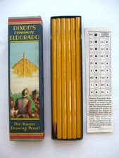 1 Dozen Vintage Dixon's Typhonite Eldorado 3H Drawing Pencils in Original Box