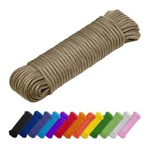 Versatile 90 ft x 3/8 Inch Braided Rope - Perfect for Camping, Crafting, Boating