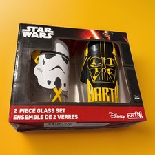 Zak! Disney~star Wars~glasses~set Of 2~16oz~ Darth Vader & Imperial Trooper~new