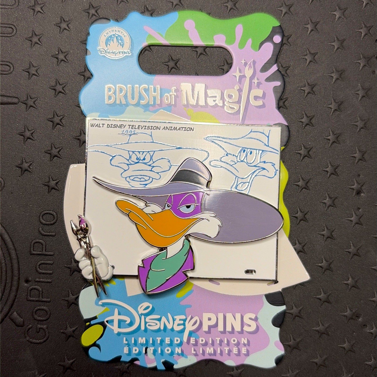 Disney Pin Brush of Magic LE 3750 Darkwing Duck