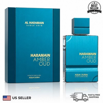 Unisex Amber Oud Aqua Dubai Extrait de Parfum Spray 2oz 60ml Long Lasting Scent