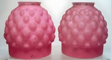 2 Pairpoint Pink Puffy Quilt Ceiling Shades ~ 2-1/8" Fitter