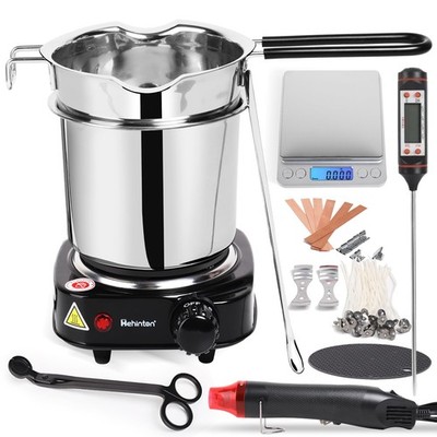 Double Boiler Wax Melter Pot, Professional Water Heating Warming Pots for Can...