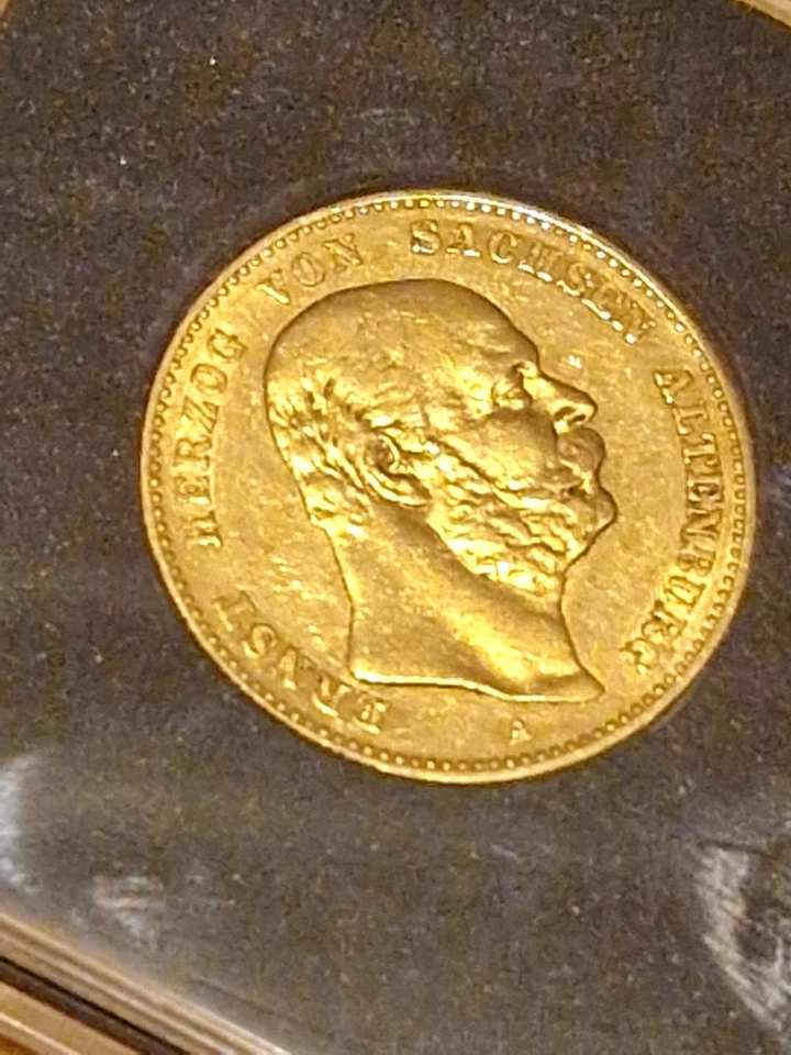 J269  20 Mark  SACHSEN-ALTENBURG Ernst von 1887 A in VZ  3429 - Bild 3 von 4