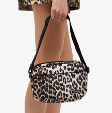 NEW ✨ Ganni small leopard recycled tech festival crossbody bag RRP £145