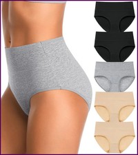 4pcs/pack High Waist Underwear Cotton Panties Women Body Slim Abdominal