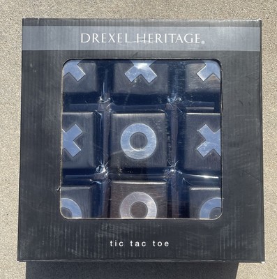 New Drexel Heritage Large Wooden Tic Tac Toe Game Set NIB 10  x 10 