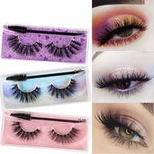 2Pairs Natural False Eyelashes With Brush Wis...