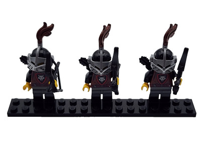 LEGO CASTLE WOLF PACK ARCHER BLACK/GRAY  3 PACK MINI FIGURES