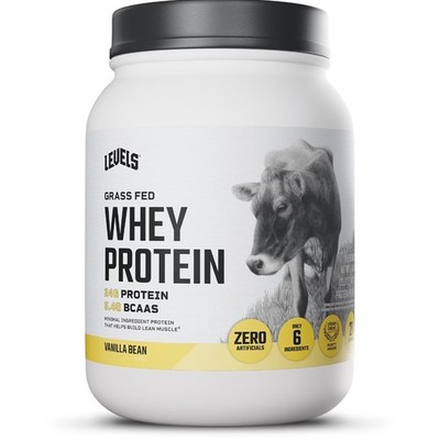 Grass Fed Whey Protein Powder Natural Vanilla Bean 24g Protein 1.48LB No