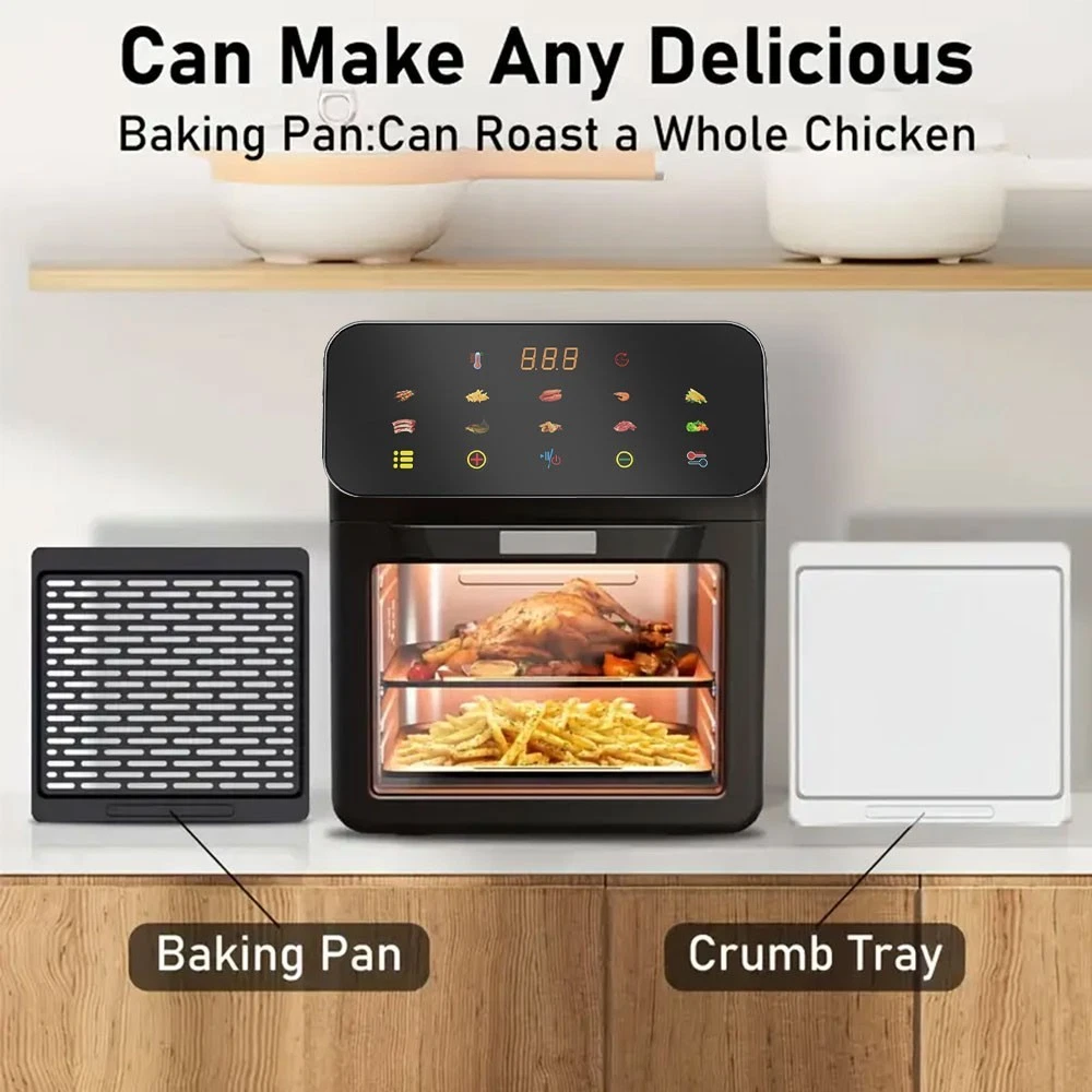 8QT Digital Air Fryer Oven with LED Touch Screen for Oil-Free Cooking