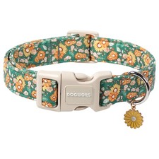 Flower Dog Collar Fall Sunflower Adjustable Cute Pet Girl Design