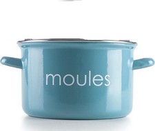 IBILI 18cm Mussels Pot Turquoise Enamel Induction